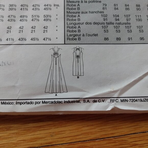 Vintage Formal Dress Sewing Pattern Evening Gown Size 10-14 McCall's 9074 UNCUT - Picture 6 of 7